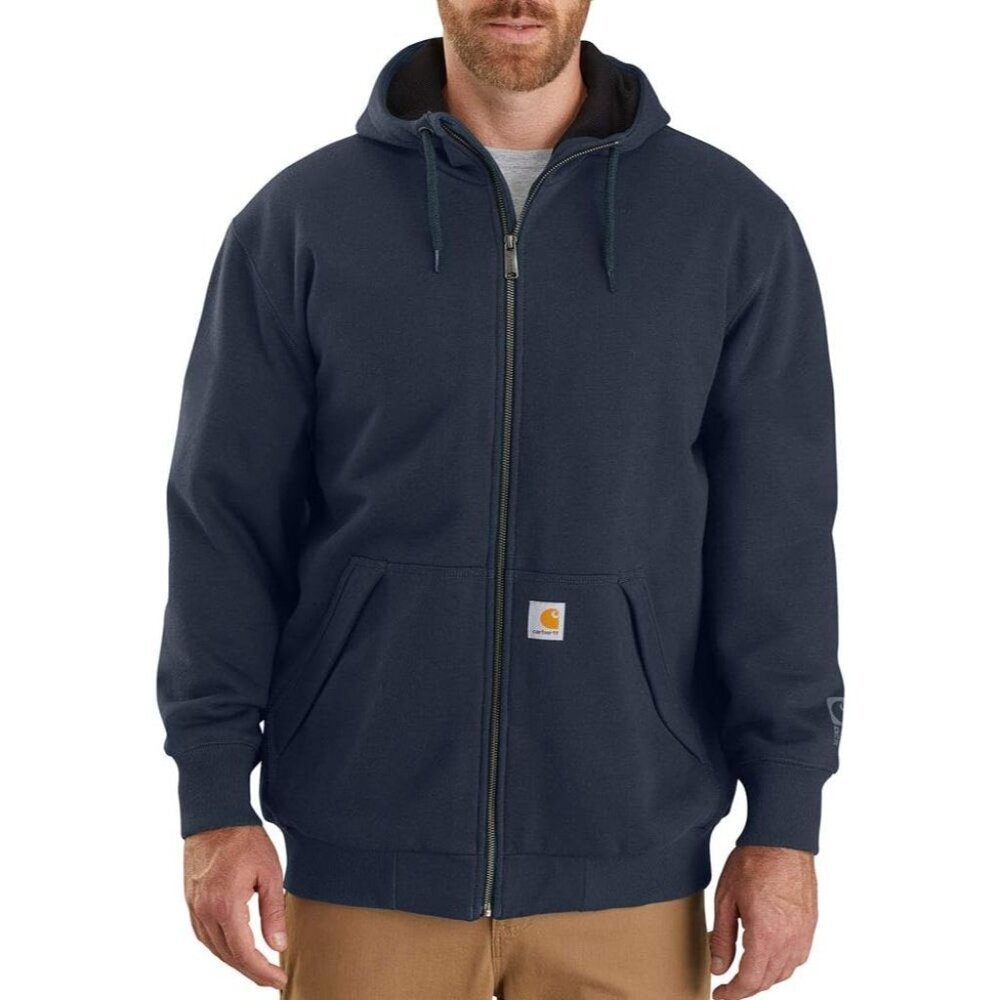 Men's Rain Defender Loose Fit Midweight Thermal-Lined Full-Zip Sweatshirt